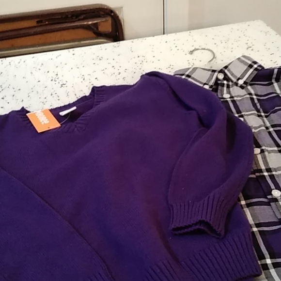 Gymboree Other - Gymboree Purple Sweater and Purple Plaid Shirt